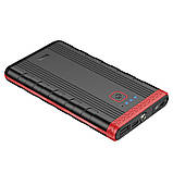 Автомобільний пуско-зарядний пристрій Бустер Hoco QS5 6000 mAh з ліхтарем black, фото 3