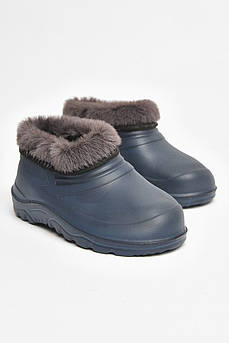 Галоші дитячі на флісі темно-синього кольору 205236M