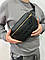 Чоловіча шкіряна сумка бананка чорна Burberry Bum Bag Embossing Leather, фото 8