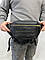 Чоловіча шкіряна сумка бананка чорна Burberry Bum Bag Embossing Leather, фото 9