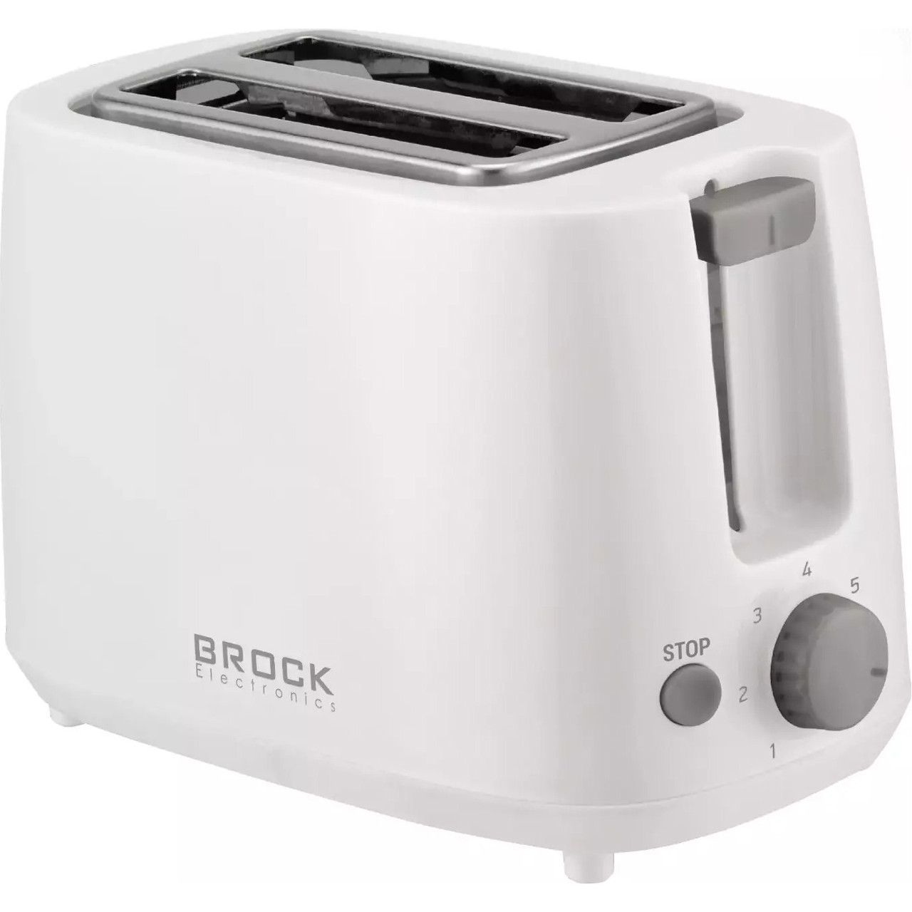 Тостер BROCK BT 1006 WH 700Вт, 2 відділення, 6 режимів, механічне керування, автоматичне відключення, Білий