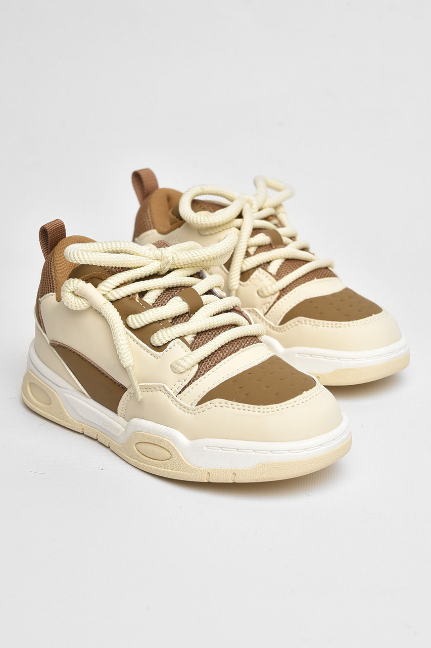 Кросівки дитячі для хлопчика світло-бежевого кольору 205154T Безкоштовна доставка, фото 1