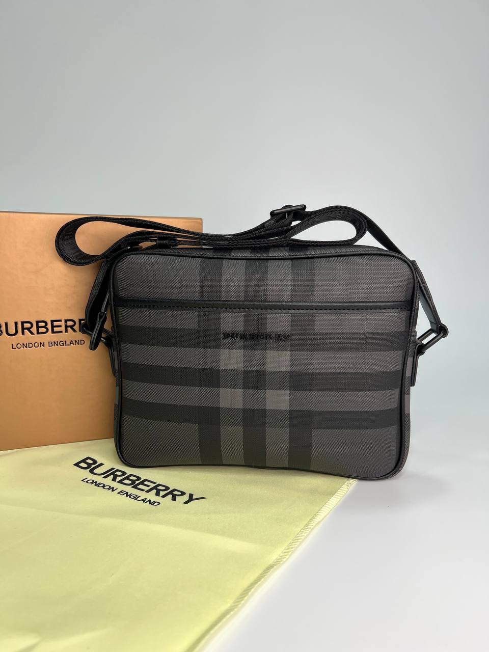 Чоловіча Чорна Сумка Месенджер Burberry, фото 1