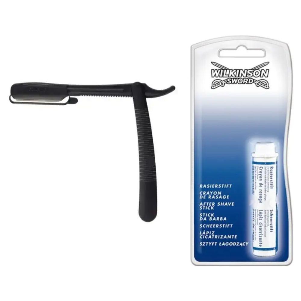 Одноразова небезпечна бритва Gillette Platinum Premium Platinum Blades + кровоспинний олівець Wilkinson Sword After Shave Stick, фото 1