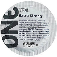 Набір міцних презервативів класичної форми One Extra Strong із різним дизайном (ціна за 5 шт.)