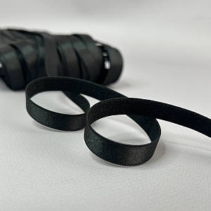 Резинка для бретель плоска 9 мм - чорний