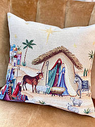 Новорічна наволочка гобеленова 45*45 см ADARA A-NV