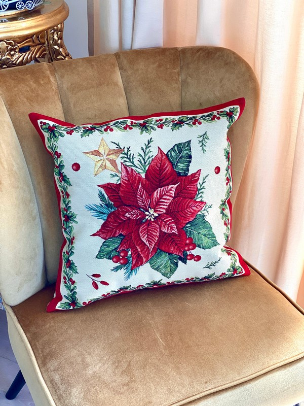 Новорічна наволочка гобеленова 45*45 см ARDINA-NV, фото 1