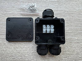 Розподільна коробка IP68 3 введення кабелю.Герметична розподільна коробка PJ7123P