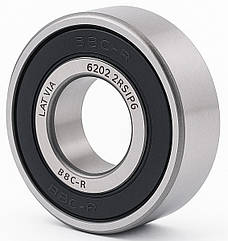 Підшипник BBC-R 6202 2RS P6 (15*35*11) Латвія гума