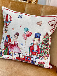 Новорічна наволочка гобеленова 45*45 см NOIRET A-NV