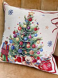 Новорічна наволочка гобеленова 45*45 см NOIRET C-NV
