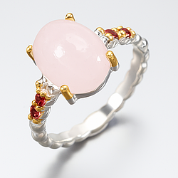 Морганіт срібна каблучка, 0566ЛМ