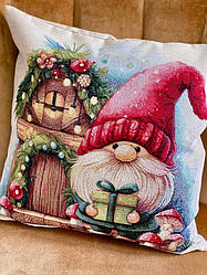 Новорічна наволочка гобеленова 45*45 см GARCITO-NV