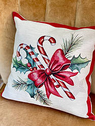 Новорічна наволочка гобеленова 45*45 см CASCABEL-NV