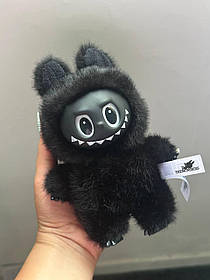 Лабубу м'яка іграшка рідкісна унікальна чорна з темним лицем Labubu розміром 15 см