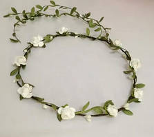 Віночок прикраса на голову Білі квіти