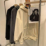 Флісова толстовка на блискавці з капюшоном і кишенями 42-46 48-54, фото 3