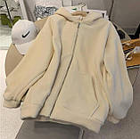 Флісова толстовка на блискавці з капюшоном і кишенями 42-46 48-54, фото 10
