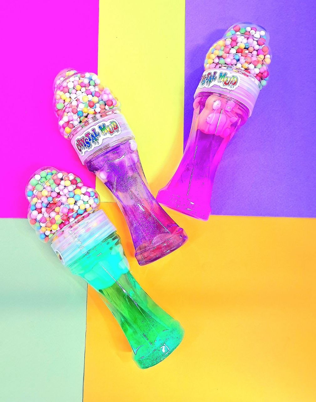 Слайм кольоровий Лапка з кульками, фото 1