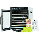 Професійний дегідратор Tekhniko DH-08H-SS (8 сталевих лотків) — сушарка для фруктів, овочів, м'яса, грибів, фото 4