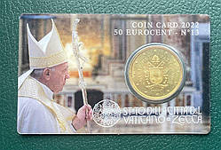 Монета Ватикана 50 євроцентів 2022 р. Блістер