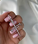 Срібний жіночій хрест у стилі Cartier, фото 4