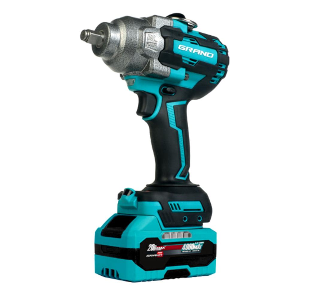 Гайковерт акумуляторний ударний GRAND АГ-1100 UBL Гайковерт для авто потужний (2 АКБ), фото 1