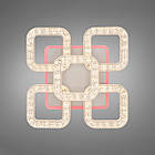 Світлодіодна люстра 65 Вт з підсвічуванням основи та пультом д/к колір каркасу білий D-S3316/4+1WH LED 3color, фото 3