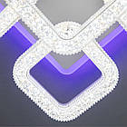 Світлодіодна люстра 65 Вт з підсвічуванням основи та пультом д/к колір каркасу білий D-S3316/4+1WH LED 3color, фото 4