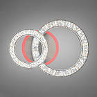 Світлодіодна люстра 42 Вт з підсвічуванням основи та пультом д/к колір каркасу чорний D-3314/2BK LED 3color, фото 2