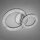 Світлодіодна люстра 42 Вт з підсвічуванням основи та пультом д/к колір каркасу чорний D-3314/2BK LED 3color, фото 5