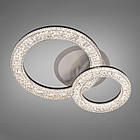 Світлодіодна люстра 42 Вт з підсвічуванням основи та пультом д/к колір каркасу чорний D-3314/2BK LED 3color, фото 4