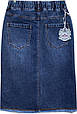 Наймодніша ошатна джинсова спідниця міді на резинці ZJY 6537, фото 3