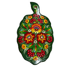 Дошка обробна з петриківським розписом "Виноград" 30*16 см., гарний подарунок у подарунковій коробці.