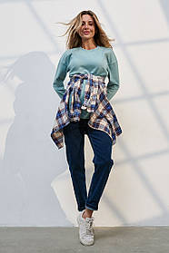 Джинси для вагітних Mom Fit для майбутніх мам з регульованим поясом S (44) Leyton Юла Мама синій