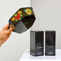 Цукерниця ручної роботи "Вогняні квіти" 22*5 см., з петриківським розписом, у подарунковій упаковці, фото 4