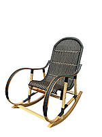 Крісло качалка “Еліт» однотонного чорного кольору