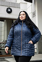 Куртка жiноча демiсезонна Модель номер 8, колiр синій, розмiри вiд 46 до 78