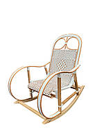 Крісло качалка «Еліт метелик однотонна» і білому кольорі