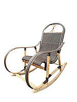 Крісло качалка «Еліт метелик однотонна» в коричневому кольорі