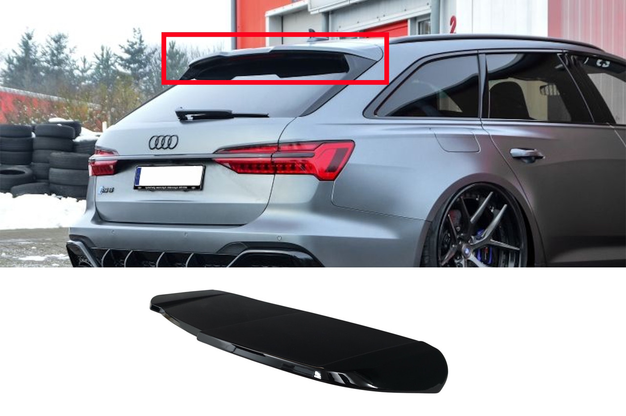 Спойлер Чорний глянець (Avant) на Audi A6 C8 2018-2023 року.