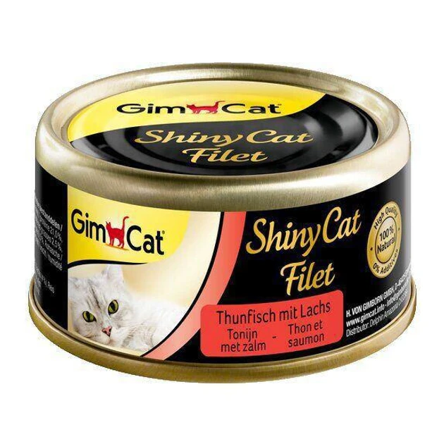 GimCat Shiny Cat Filet консерва для кішок 70г (тунець і лосось)