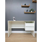 Стіл письмовий з двома шухлядами без ручок 1200x500x750 мм, фото 3