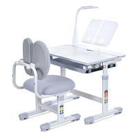 Парта M 6136-11 (1шт) регул.висота, підставка для книги, лампа, сірий