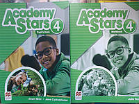 Комплект английский Academy Stars 4 Ukraine: Pupil's Book + Workbook Академи Старс 2 +аудио диск