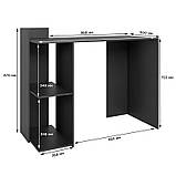 Cтіл комп'ютерний з 2 полицями М-ЗОН Джеко 1200/12 Антрацит (MZN-031021), фото 9