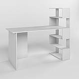 Cтіл комп'ютерний з полицями М-ЗОН Джеко 1416P правий Німфея Альба (MZN-031028), фото 2