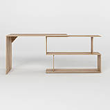 Стіл комп'ютерний поворотний з полицями М-ЗОН Джеко 1200 Сонома (MZN-031032), фото 4