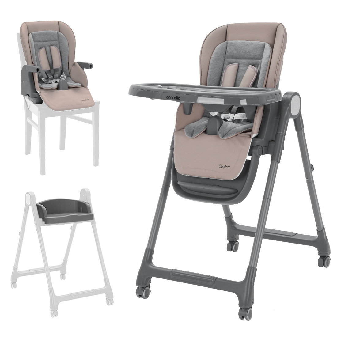 Стільчик для годування Carrello Comfort CRL-9506 Noble Beige, фото 1